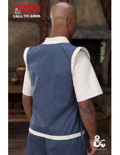 Medieval monk's vest, natural blue color 2