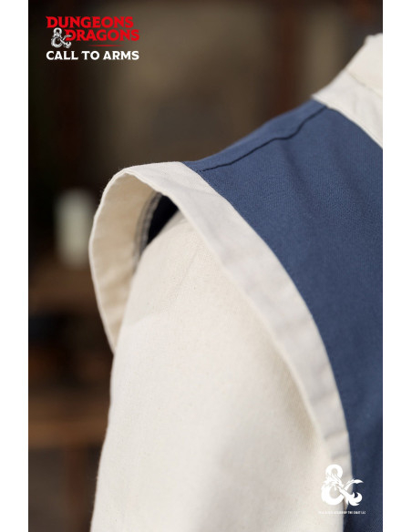 Medieval monk's vest, natural blue color
