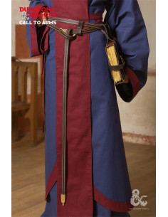 Medieval double leather belt, brown color 2