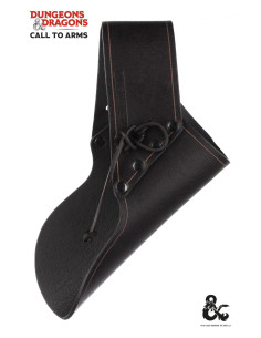 Medieval leather baldric for swords, brown 2