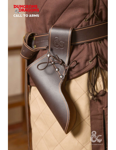 Medieval leather baldric for swords,...