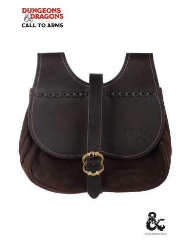 Medieval leather bag Kidney model, brown