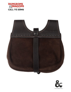 Medieval leather bag Kidney model, brown 2
