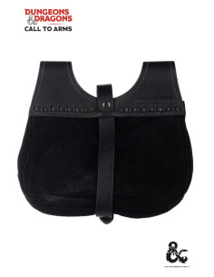 Medieval leather bag Kidney model, black 2