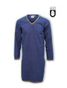Long medieval tunic in cotton, blue