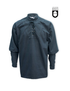 Black cotton pirate shirt