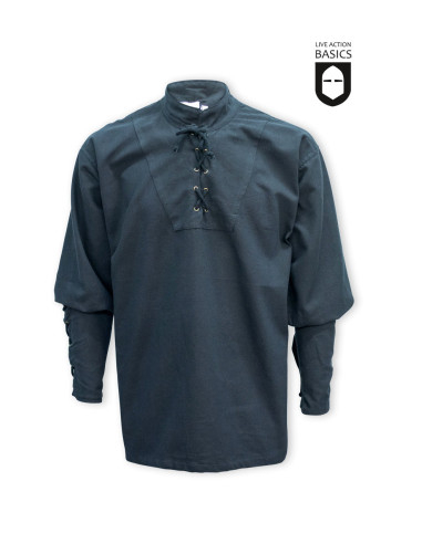 Black cotton pirate shirt