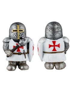 Templar resin figure with shield and mace (10 cm.)