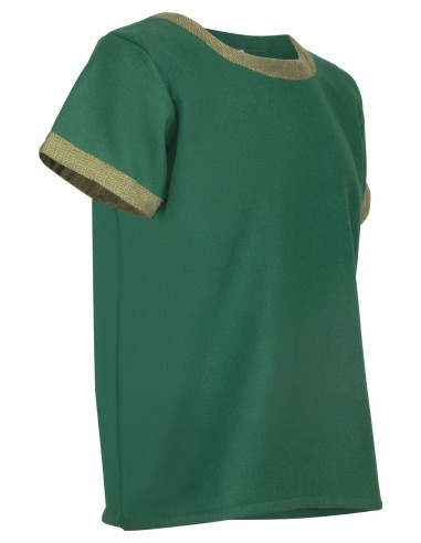 Medieval short sleeve tunic Holgar model, green ⚔️ Medieval Shop
