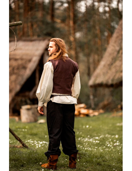 Medieval hand-knitted vest Irvin, brown Medieval hand-knitted vest Irvin, brown