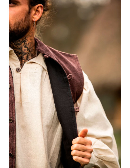 Medieval hand-knitted vest Irvin, brown Medieval hand-knitted vest Irvin, brown