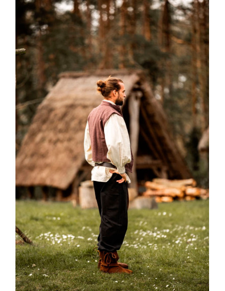 Medieval hand-knitted vest Irvin, brown Medieval hand-knitted vest Irvin, brown