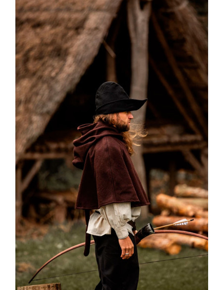 Robin Hood hat in black wool