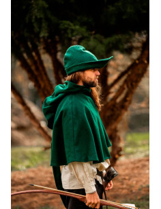 Robin Hood hat in green wool