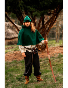 Robin Hood hat in green wool 2