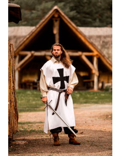 Knights Templar Tunic, White/Black 2