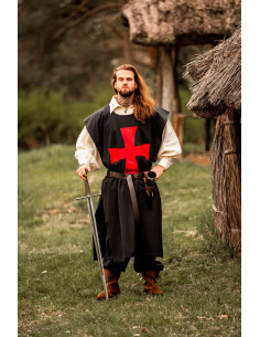 Black surcoat with red Templar Cross