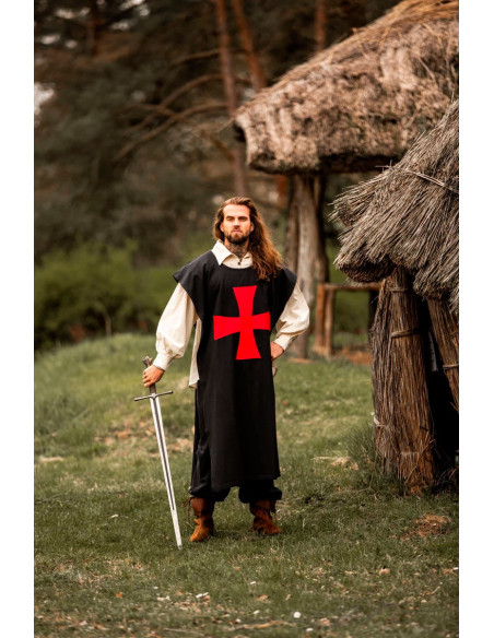 Black surcoat with red Templar Cross