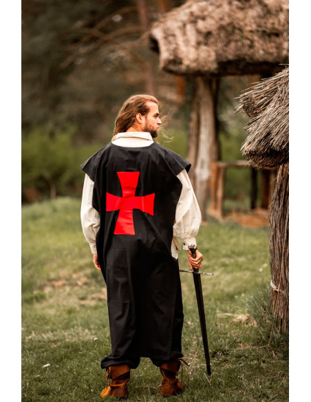 Black surcoat with red Templar Cross