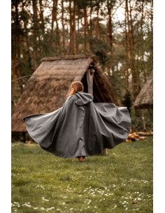 Short medieval cape with strap closure, Ilmar model, gray... 2