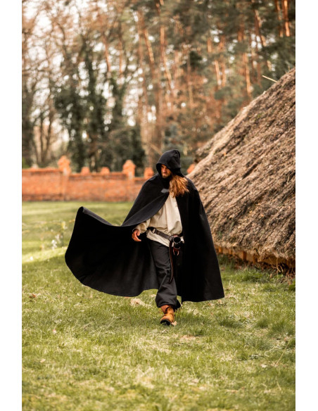 Short medieval cape with straps...