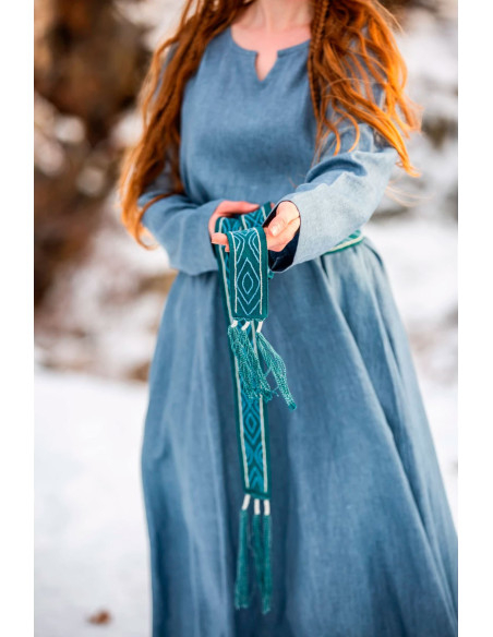 Viking cotton belt, Caja model, blue