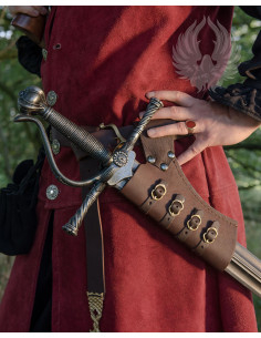 Medieval leather baldric for Volkmar model swords 2