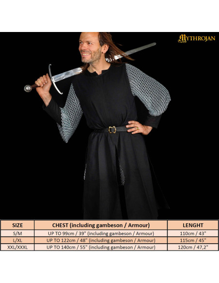 Medieval Viking warrior tabard, black