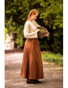 Medieval skirt woman Tobacco 2