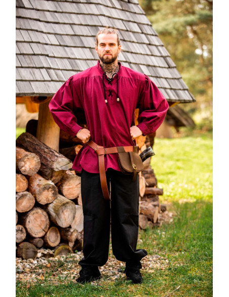 Medieval leather bag Udo model, brown