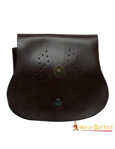 Round medieval bag with plate
