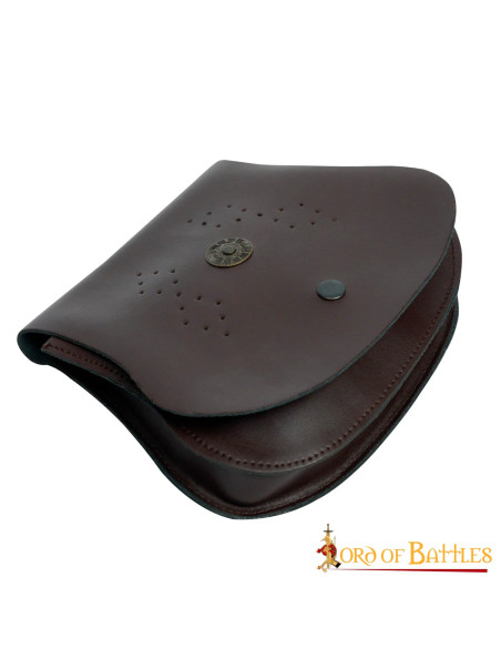 Round medieval bag with plate