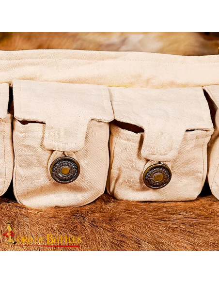 Druid belt with 4 cotton pockets