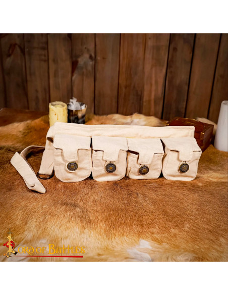 Druid belt with 4 cotton pockets