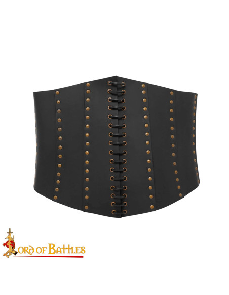 Anne Bony Black Leather Pirate Corset