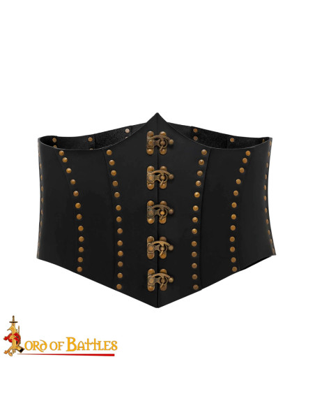 Anne Bony Black Leather Pirate Corset