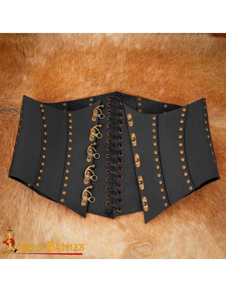 Anne Bony Black Leather Pirate Corset