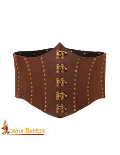 Brown Leather Pirate Anne Bony Corset