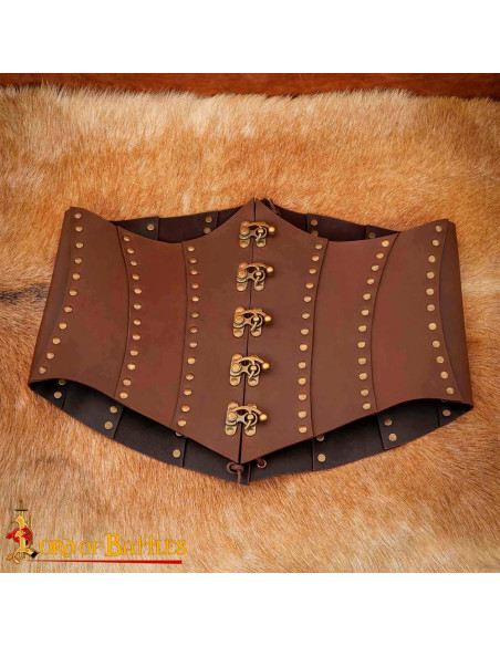Brown Leather Pirate Anne Bony Corset