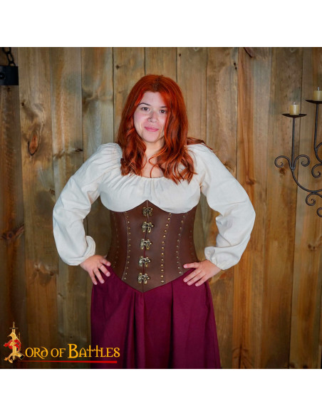 Brown Leather Pirate Anne Bony Corset