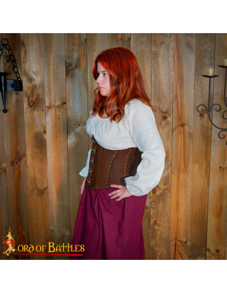 Brown Leather Pirate Anne Bony Corset
