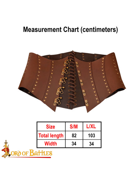 Brown Leather Pirate Anne Bony Corset