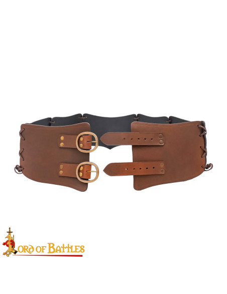 Double leather warrior belt (111.8 cm.)