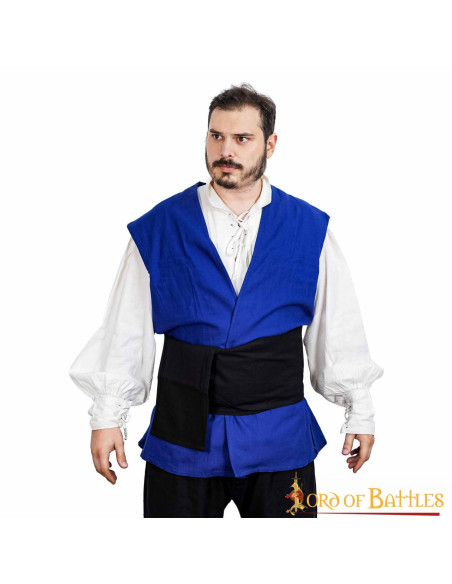 Medieval Pirate black canvas belt