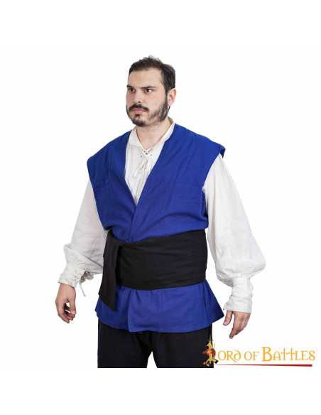 Medieval Pirate black canvas belt