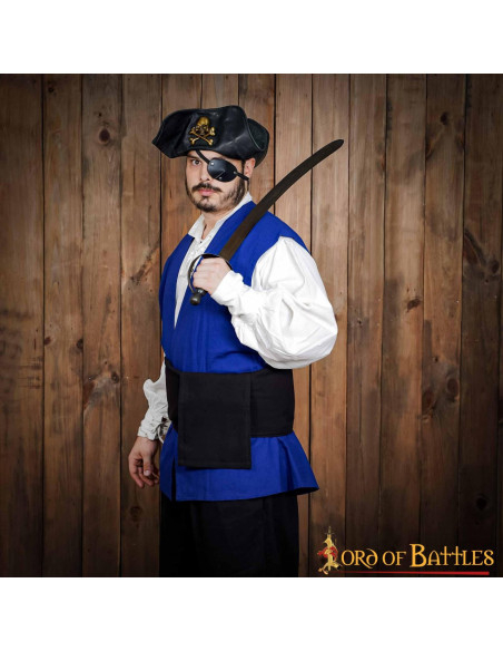 Medieval Pirate black canvas belt