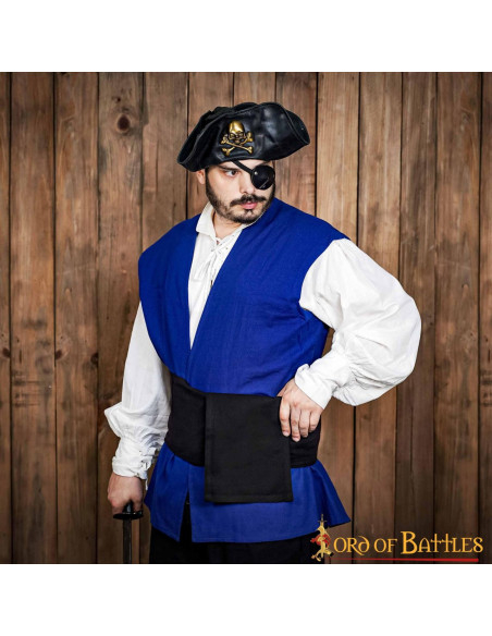 Medieval Pirate black canvas belt