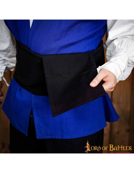 Medieval Pirate black canvas belt