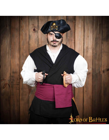 Medieval Pirate belt burgundy canvas