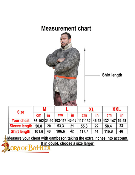 Steel chain mail round rings Hauberk...